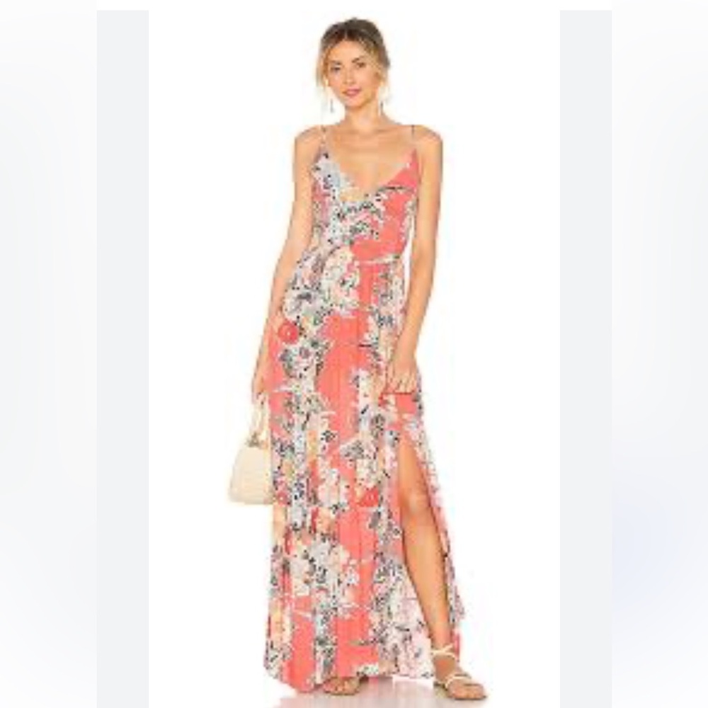 Free People Through The Vine Printed Maxi Dress In Red Combo REVOLVE